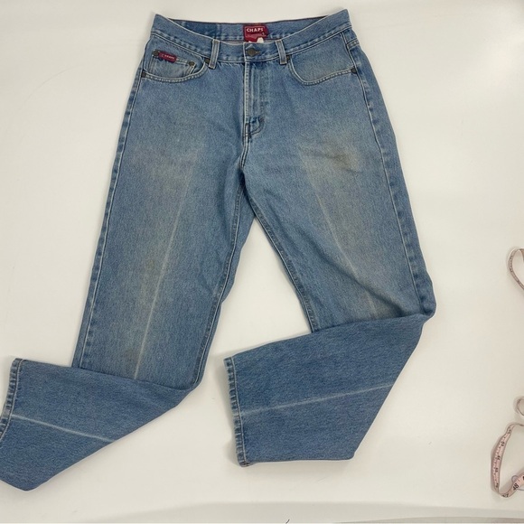 Chaps Other - Vintage mens CHAPS denim light wash relaxed fit Dad jeans W33 90s Y2K